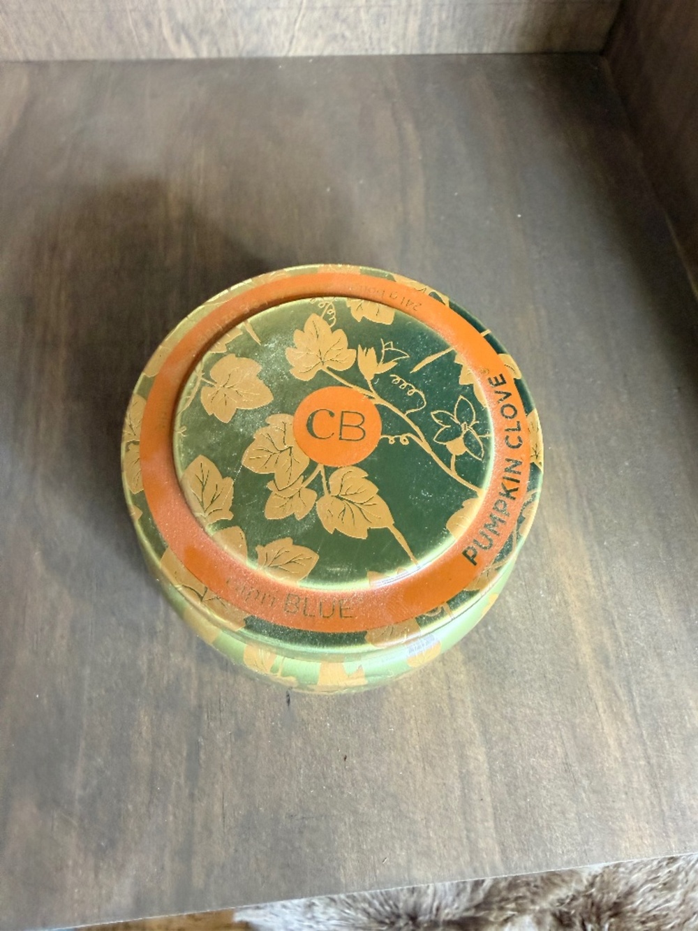 NWT Capri Blue Pumpkin Clove Candle Gold Glass Anthropologie